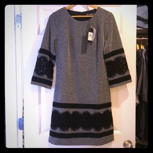 Karl Lagerfield Paris - Tweed and lace lined dress